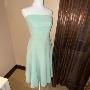 Karen Millen Jacquard Strapless Midi Dress